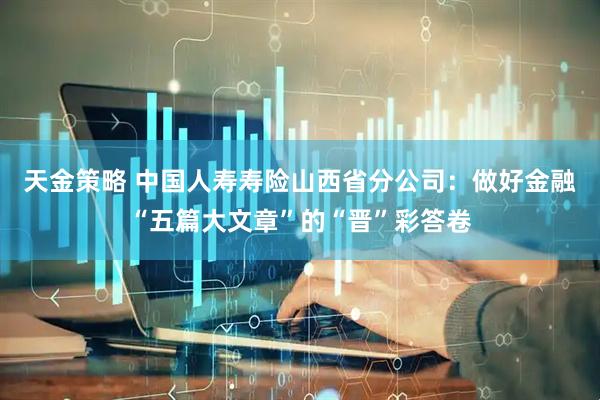 天金策略 中国人寿寿险山西省分公司：做好金融“五篇大文章”的“晋”彩答卷